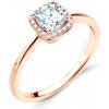 Prsteny Savicki zásnubní prsten růžové zlato diamanty ZS20D RZ