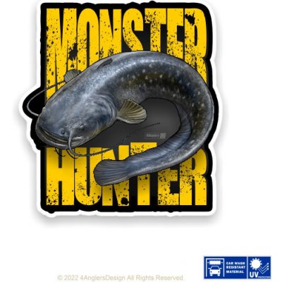 4anglersdesign Rybářská samolepka na auto Monster Hunter
