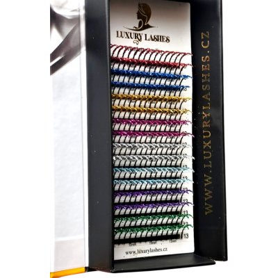 Luxury Lashes SPIKES MIX COLOR – GLITTER Zakřivení umělých řas: CC, Délka umělých řas: 10 mm, Tloušťka řas: 007 – Sleviste.cz