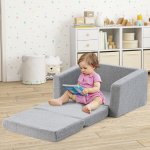 Costway Dětská pohovka 2v1 Grey – Zboží Dáma