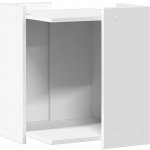 VidaXL Domeček pro kočky čtvercový bílý 42 x 42 x 51 cm – Zbozi.Blesk.cz