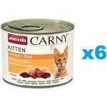 Carny Kitten drůbeží a hovězí 6 x 200 g – Hledejceny.cz