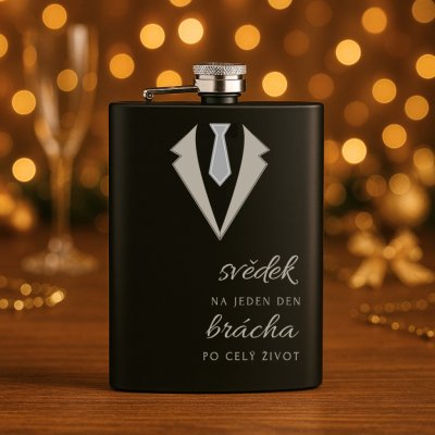 Placatka pro svědka smoking s kravatou stylový dárek pro kamaráda Černá - brácha – Hledejceny.cz