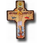 Dřevěný kříž s ikonou Ukřižování Krista (malý rozměr) – Zboží Dáma