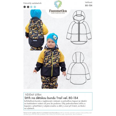 Tištěný střih na dětskou bundu Trail | 80-134 – Zboží Dáma