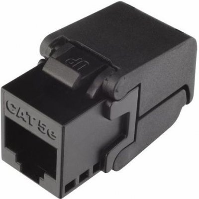 25286711 MULTIPACK 24 ks - samořezný keystone Solarix CAT5E UTP RJ45 černý SXKJ-5E-UTP-BK- – Sleviste.cz