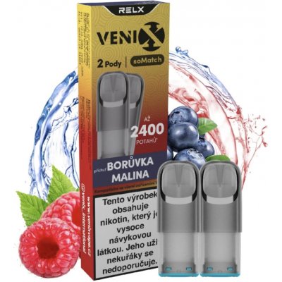 Venix RELX soMatch Pod Blueberry Raspberry 2 ks – Sleviste.cz