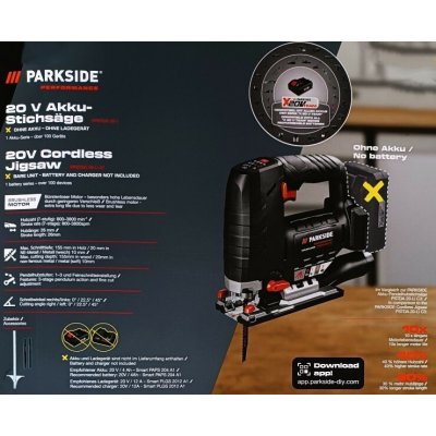PARKSIDE PERFORMANCE PPSTDA 20-Li B2 bez aku – Zboží Dáma
