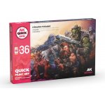 AK Interactive Quick Gen Quick Paint Set 36 barev a 2 štětce – Zboží Živě