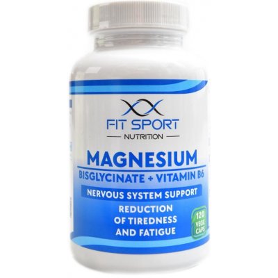 FitSport Nutrition Magnesium Bisglycinate + Vitamin B6 120 vege caps – Hledejceny.cz