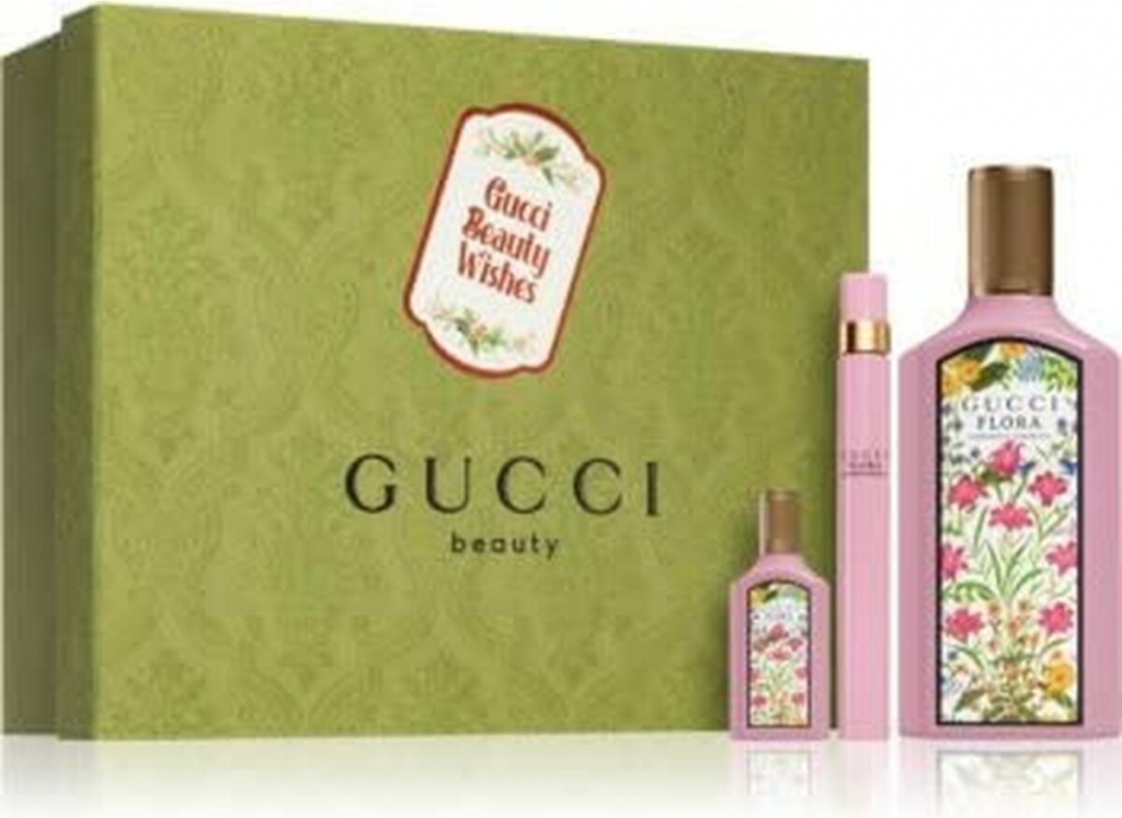 Gucci Flora by Gucci Gorgeous Gardenia EDP 100 ml + EDP 10 ml + EDP 5 ml dárková sada