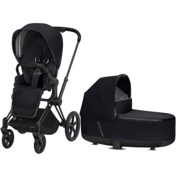 Cybex Set Priam Matt Black Seat Pack + korba 2019 Premium Black