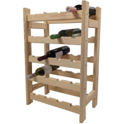 Krušnohorský nábytek Dřevěný stojan na víno V4X5 44 x 75 x 25 cm borovice