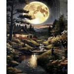 Norimpex diamantové malování 30 x 40 cm Horská chata při úplňku – Hledejceny.cz