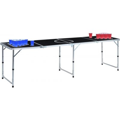 Greatstore Skládací stůl na beer pong s kelímky a míčky 240 cm – Hledejceny.cz