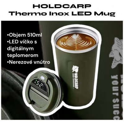 Holdcarp hrnek Thermo Inox LED Mug 510 ml zelený