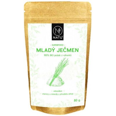 NATU Mladý ječmen BIO prášek 80 g – Hledejceny.cz