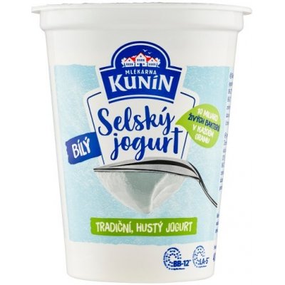 Mlékárna Kunín Selský jogurt bílý 400 g