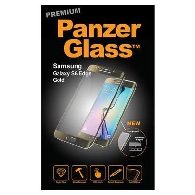 PanzerGlass ochranná vrstva na celý displej pro Samsung Galaxy S6 Edge / tvrzené sklo / zlatá 3524582 – Zboží Mobilmania