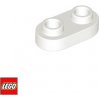 Příslušenství k legu LEGO® Podložka 1x2 upravená zaoblené rohy 2x díra Bílá