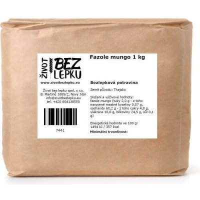 Život bez lepku Fazole mungo 1 kg – Zbozi.Blesk.cz