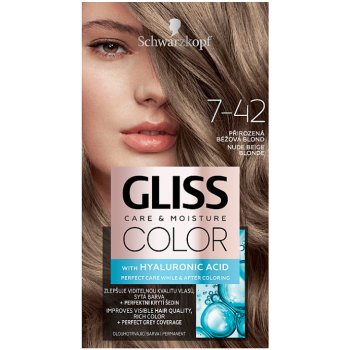 Schwarzkopf Gliss Color dlouhotrvající barva přirozená béžová blond 7-42