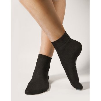 Gina dámské ponožky střední bezešvé jednobarevné Bambusové ponožky 82001P tm. šedá