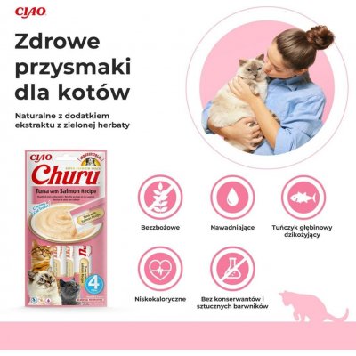 Churu Cat Purée Tuna with Salmon 4 x 14 g – Zboží Mobilmania