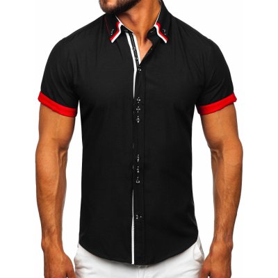 Bolf 2926 Černá pánská elegantní košile s krátkým rukávem