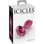 Icicles No. 79 skleněný anální kolík růžový – Zboží Dáma