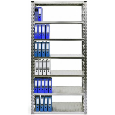 FP Systems Archivní regál na šanony 2500x1350x320 mm 7 polic základní stříbrný pozink – Zboží Dáma