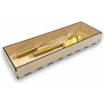 usporadejto.cz Organizér do šuplíku, vložka do zásuvky, dřevěný VASKY, 45,5 x 15 x 6 cm – Zboží Dáma