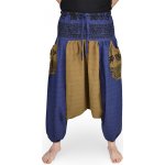 Harémové kalhoty aladin PATHA DUO modro hořčicová – Zboží Dáma