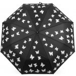 Motýl deštník dámský skládací vystřelovací kouzelný černý – Zboží Mobilmania