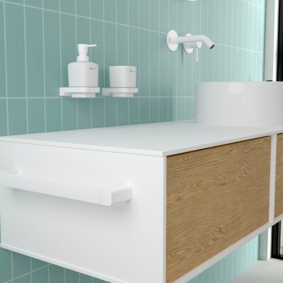 NIMCO Držák na kartáčky Maya bílá MAB 29058K-05 – Zboží Dáma