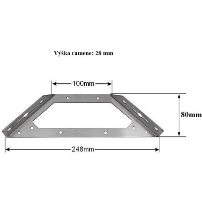 Onpira Plochý spojovací úhelník - konzole 100x248 mm – Zboží Mobilmania