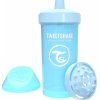 Dětská láhev a učící hrnek Twistshake láhev pro děti pastelově modrá 360 ml