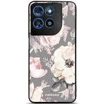 Mobiwear Glossy Lesklý Motorola Moto G57 Power G034G květy na šedém pozadí – Zboží Živě