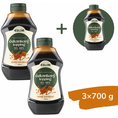 4slim Čekankový topping slaný karamel 700 g – Zboží Dáma