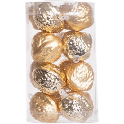MagicHome Ozdoba Vánoce 16 ks oříšky na vánoční stromeček 3 cm ST8091525 – Zboží Dáma