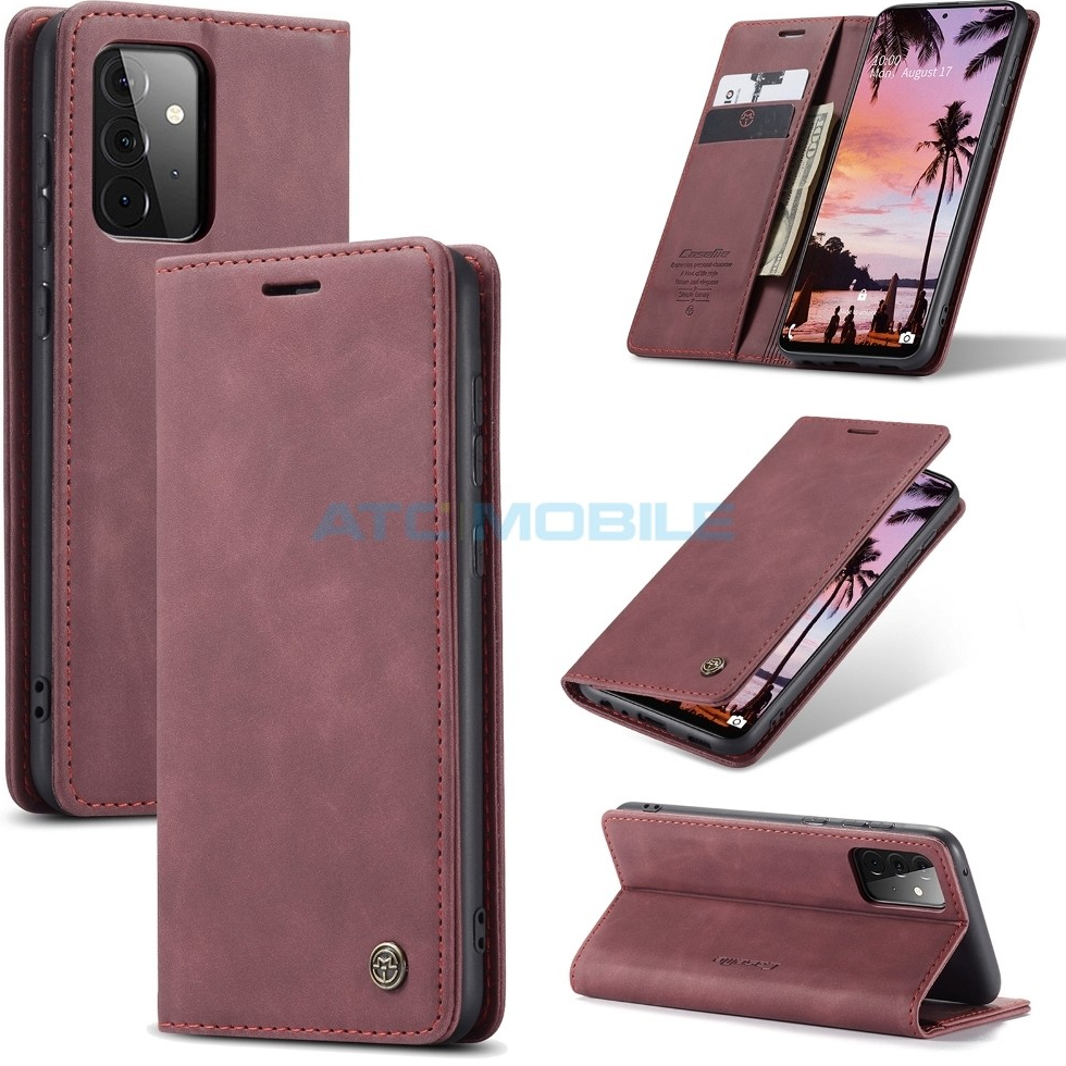 Pouzdro CaseMe Magnetic Book Samsung Galaxy A72 SM-A725, A72 5G SM-A726 červené