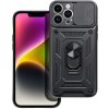 Pouzdro a kryt na mobilní telefon Xiaomi Pouzdro silikon Xiaomi Redmi Note 12 4G Slide Armor Cam Shield černé