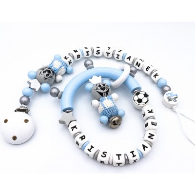 HappyKidsPraha Set Klip na dudlík a Chrastítko ZEUS – Zboží Mobilmania