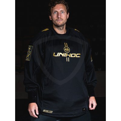 Unihoc Alpha Evolab Goalie Sweater Black-Gold – Zboží Dáma