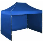 Expodum Nůžkový stan 3x2m ocelový Modrá 3 boční plachty – Hledejceny.cz