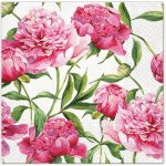 ubrousky na dekupáž Růžové pivoňky1ks – Zboží Dáma