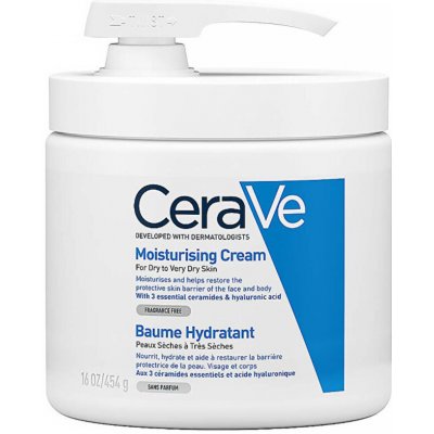 CeraVe Moisturizing CreamHydratační krém pro suchou a velmi suchou pokožku 454 g – Zboží Dáma