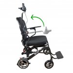 Eroute 7001 Elektrický karbonový invalidní vozík skládací – Zboží Mobilmania