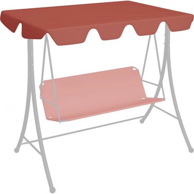 vidaXL 312107 Náhradní stříška na zahradní houpačku 150/130 x 105/70 cm Cihlová – Zboží Dáma