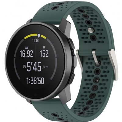 VSECHNONAMOBIL 86880 HOLE Silikonový řemínek pro Suunto Race / Suunto Race S / Suunto Run tmavě zelený – Sleviste.cz